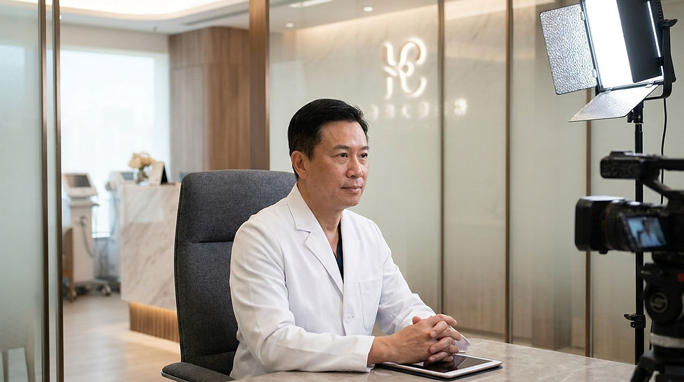 香港醫療美容影片製作 — 醫療美容機構的醫生以訪問形式在診症室向鏡頭說明特定療程的治療原理與適用對象