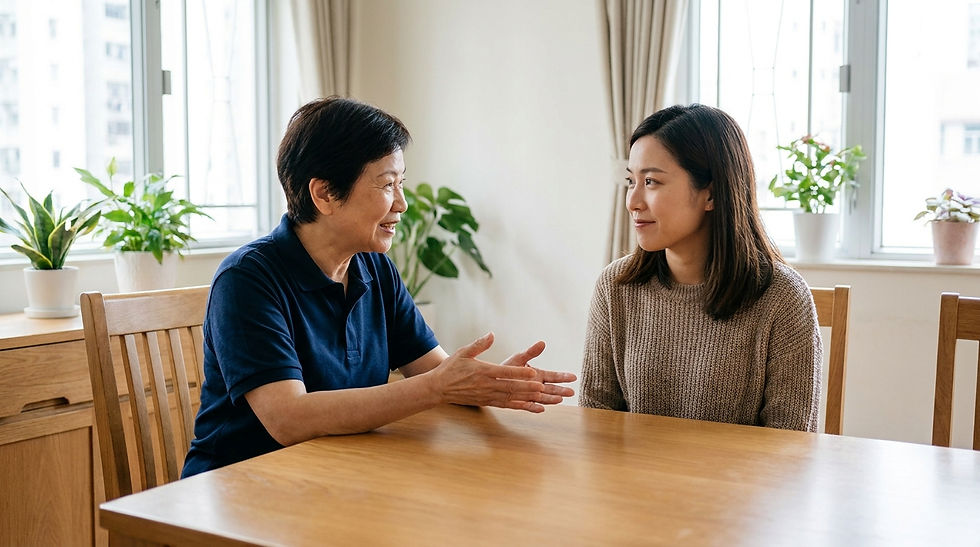 白普理寧養中心及家居寧養服務認識 香港 — 家人與護士溫和地商討家居照顧安排