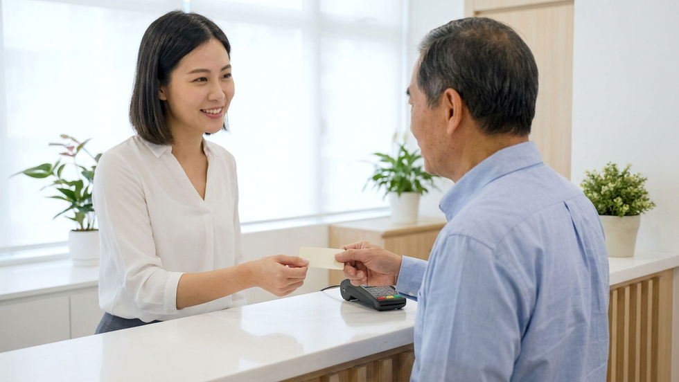 長者在診所出示長者醫療券卡