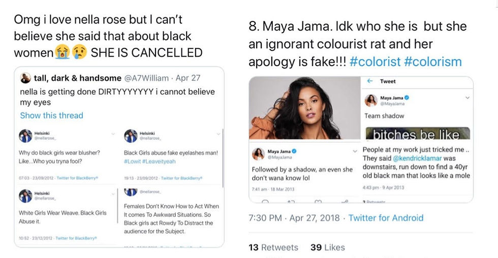 Cancel Culture on Social Media and its Racial Undertones