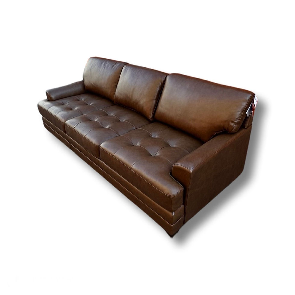 Thumbnail: (Like New) Thomasville Mitch Leather Sofa - Brown