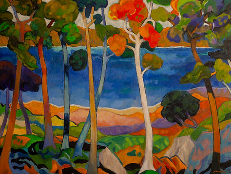 Bäume am See - 2025 - Öl auf Leinwand - 60 x 80 cm..JPG