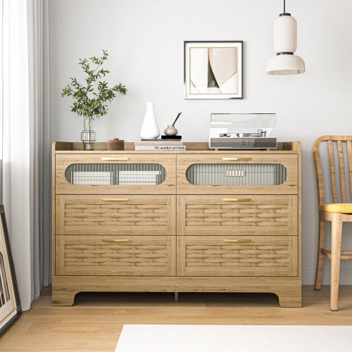 Elegant 6-Drawer Wooden Bedroom Vanity