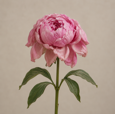 Rose mit grünen Blättern als Symbol für natürliche Schönheit, Duft und sanfte Pflanzenpflege