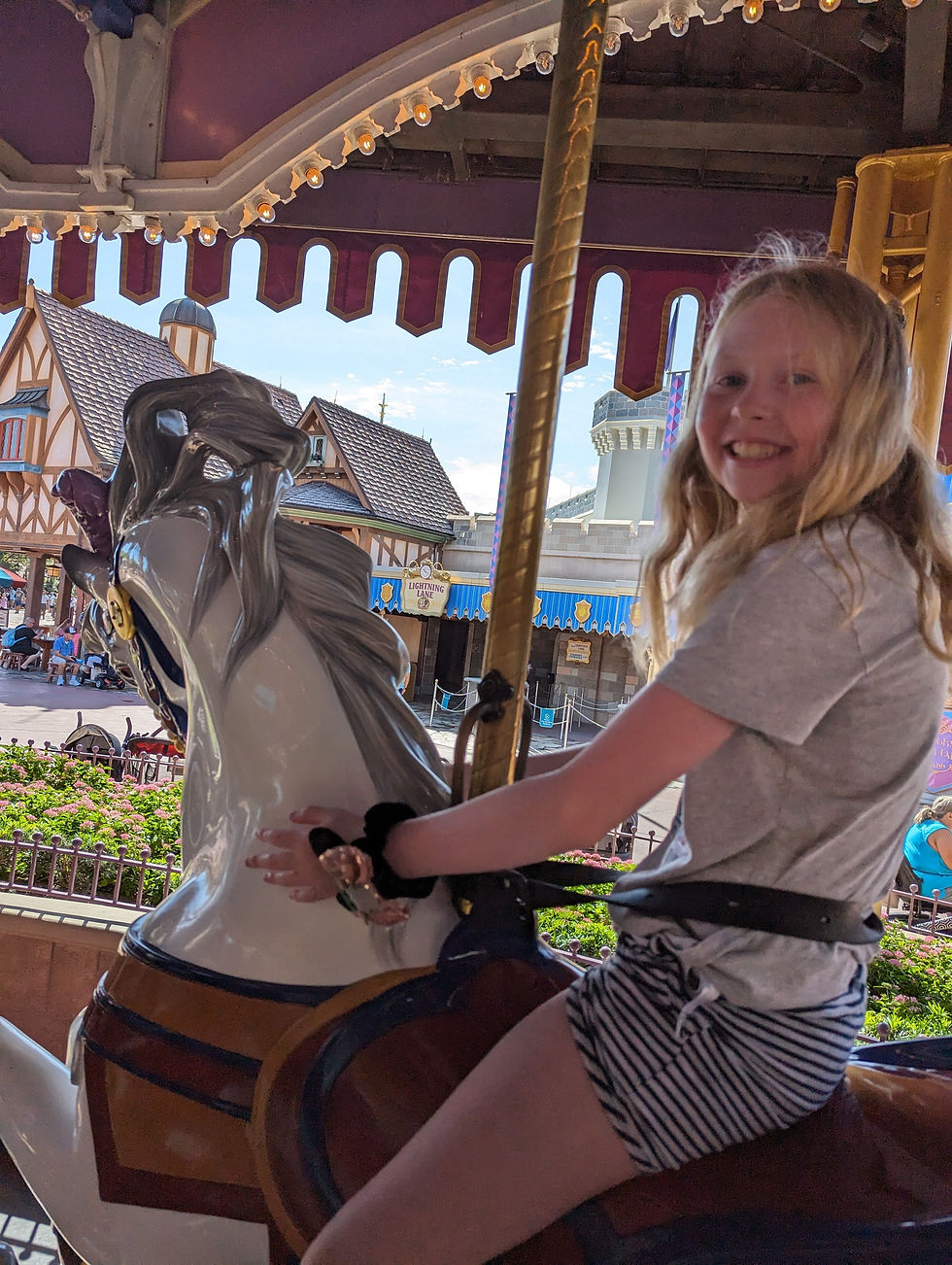 Prince Charming;s Carrousel in Magic Kingdom is a must-do for anyone with children