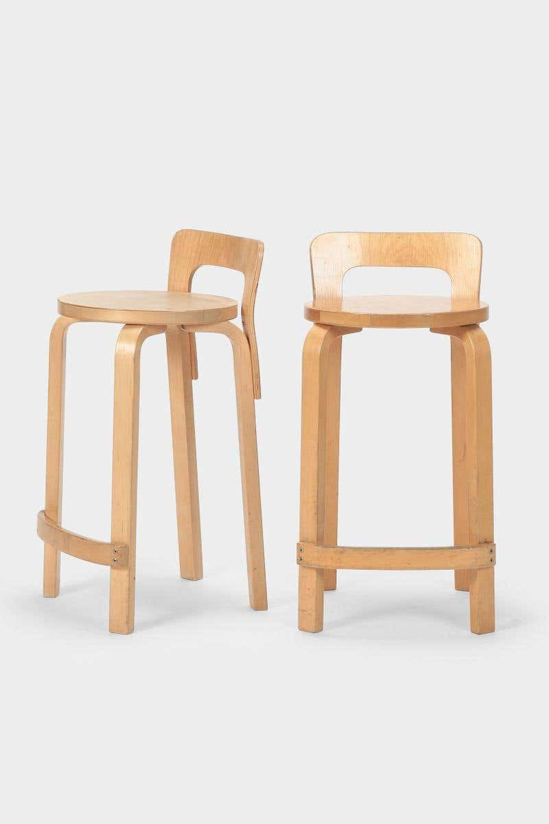 Aalto K65 ナチュラル Authentic 'High Chair K65' by Alvar Aalto Lamp for Artek