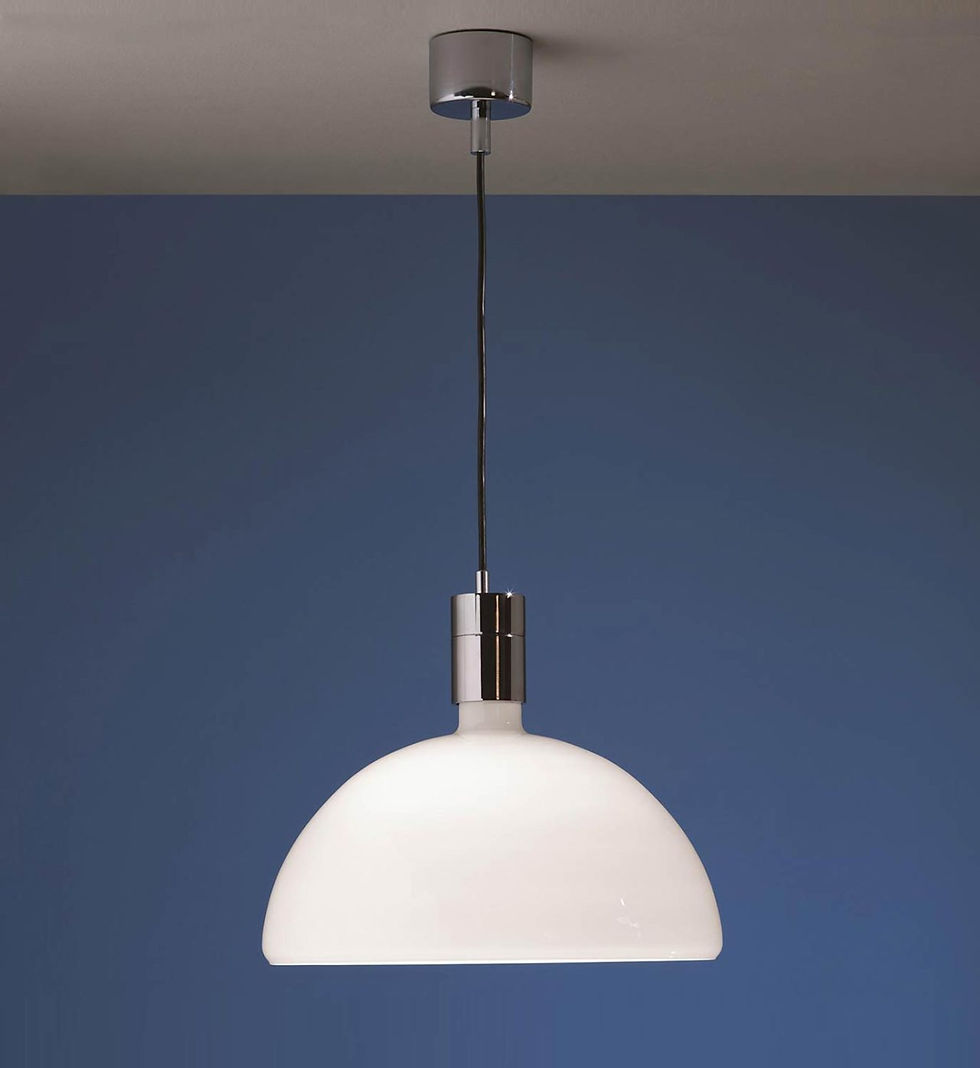 Franco Albini and Franca Helg AM4C Pendant Lamp for Nemo two enlighten blue bkg