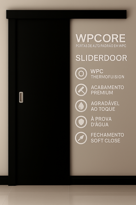 PORTA WPC THERMOFUSION PRETO SOFT TOUCH