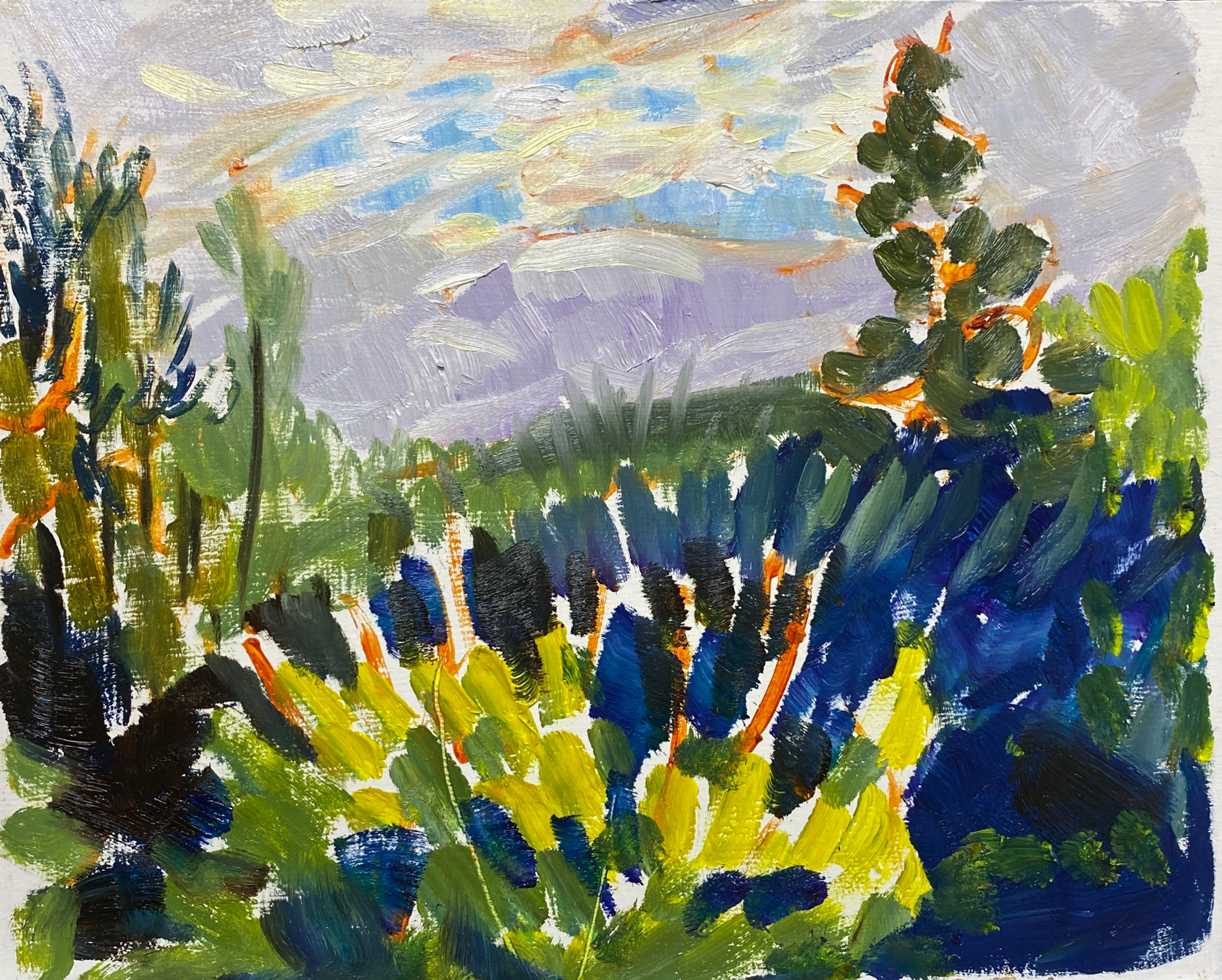 Evening Light Garden Painting - 9/10/2022