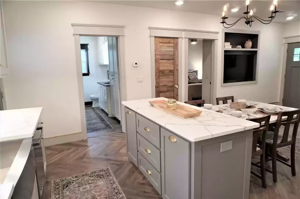 kitchen island serving area blogger photo shoot