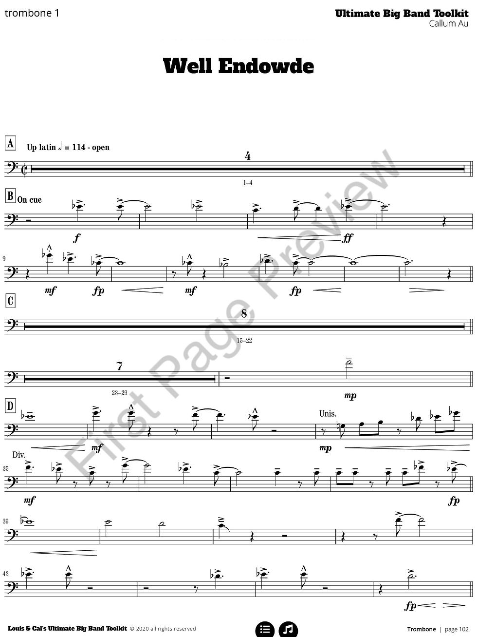 Thumbnail: Trombone - Ultimate Big Band Toolkit (eBook, PDFs & mp3s)