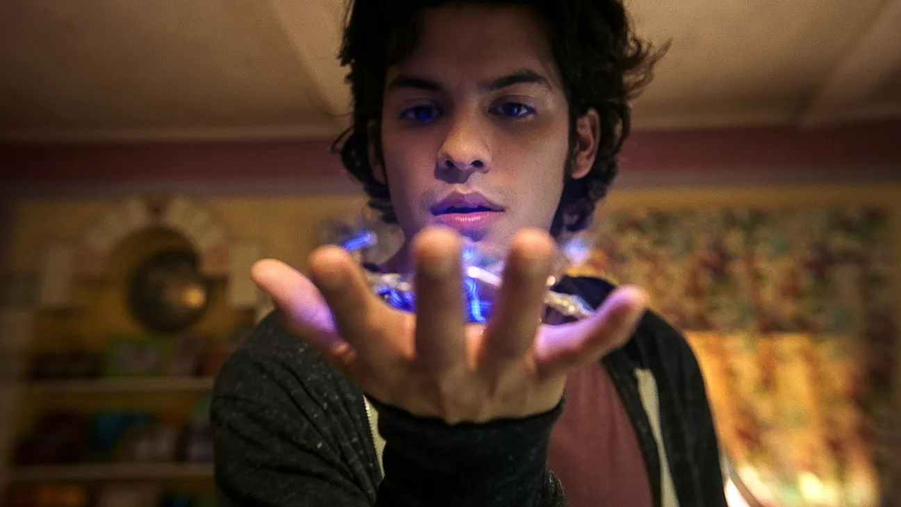 Still shot from The Blue Beetle