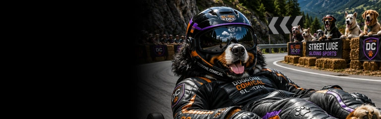 Bernese Mountain Dog Street Luge