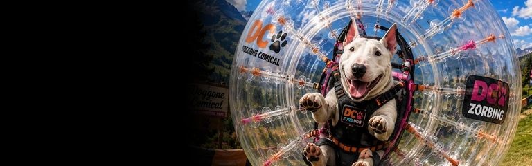 Bull Terrier Zorbing
