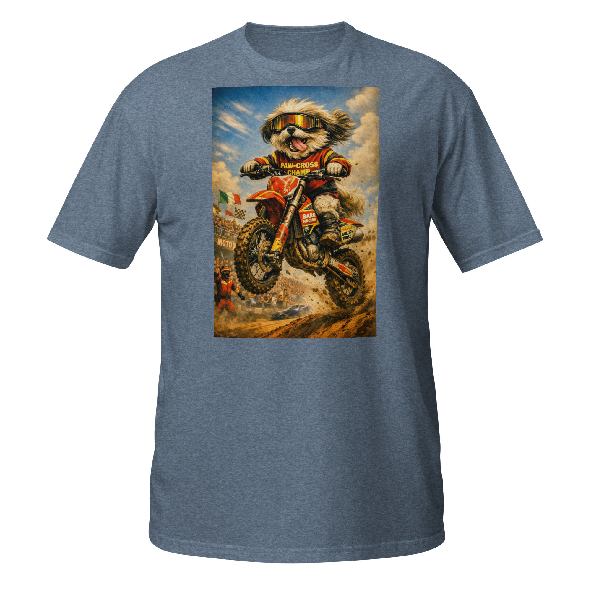 Shih Tzu - Motocross Bike - Unisex Softstyle T-Shirt
