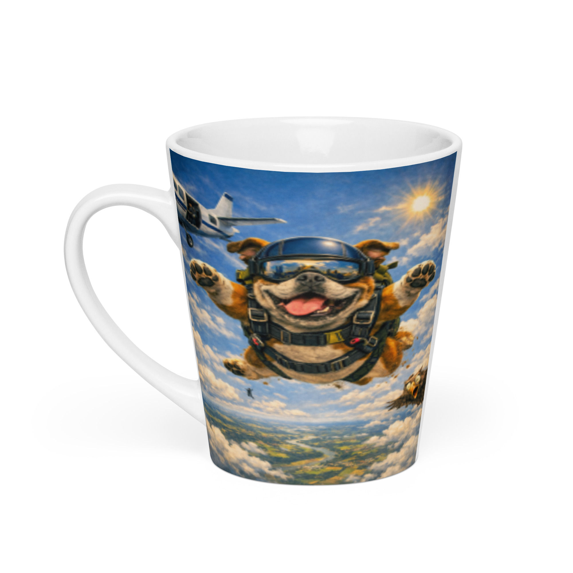 Bulldog – Skydiving - Latte mug