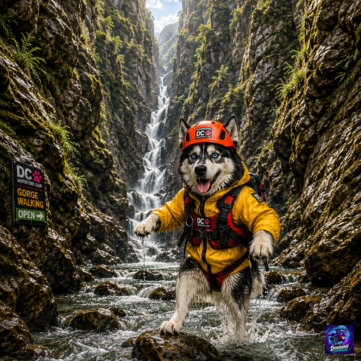 Dachshund enjoying Mountaineering