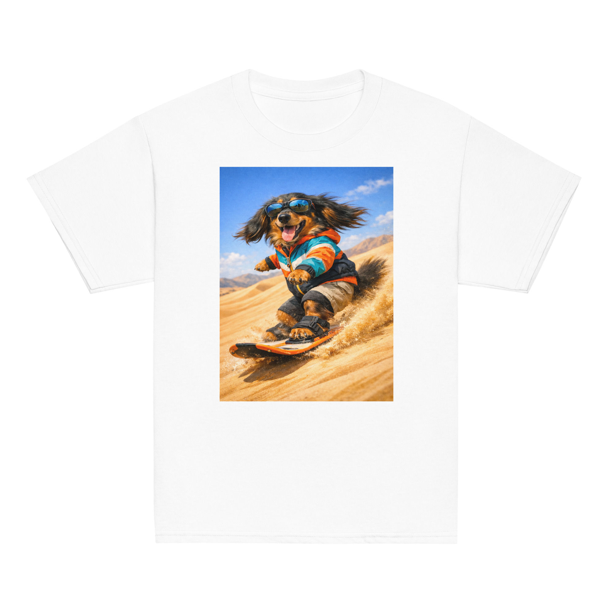 Dachshund - Sandboarding - Youth Classic Tee