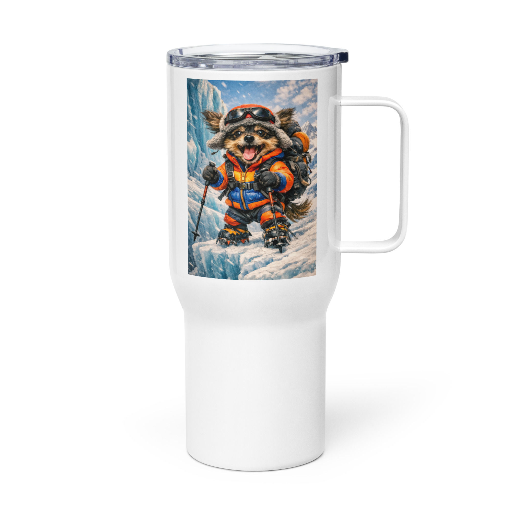 Chorkie - Glacier Trekking - Travel Mug with a Handle