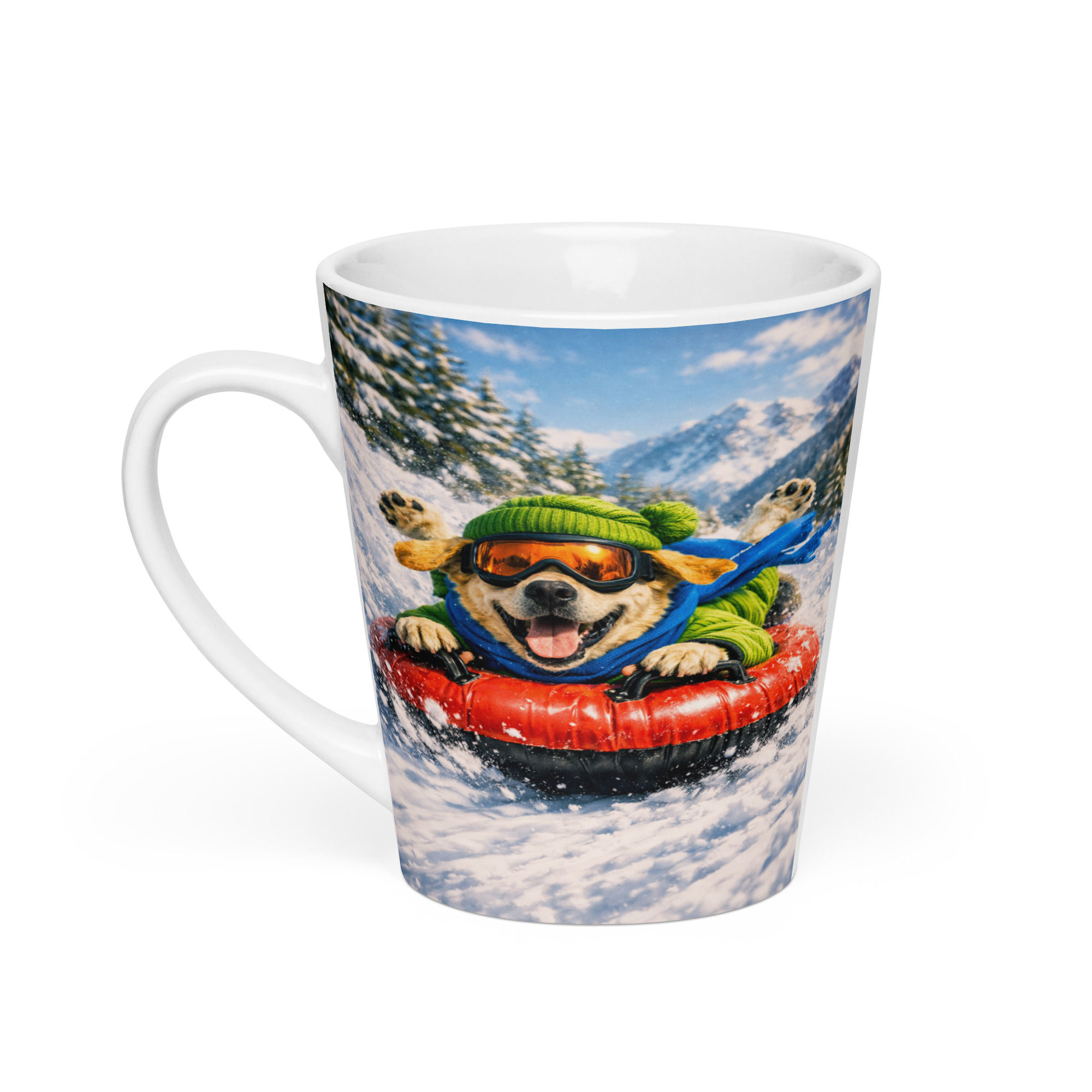 Labrador - Snowtubing - Latte Mug