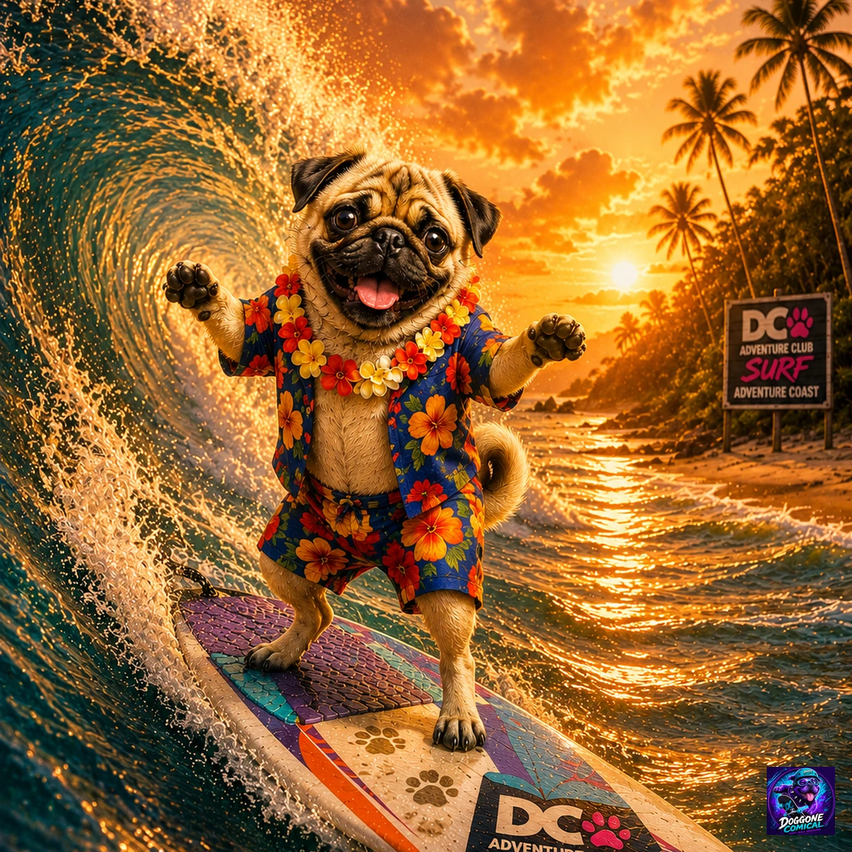 Schnoodle enjoying Flowboarding