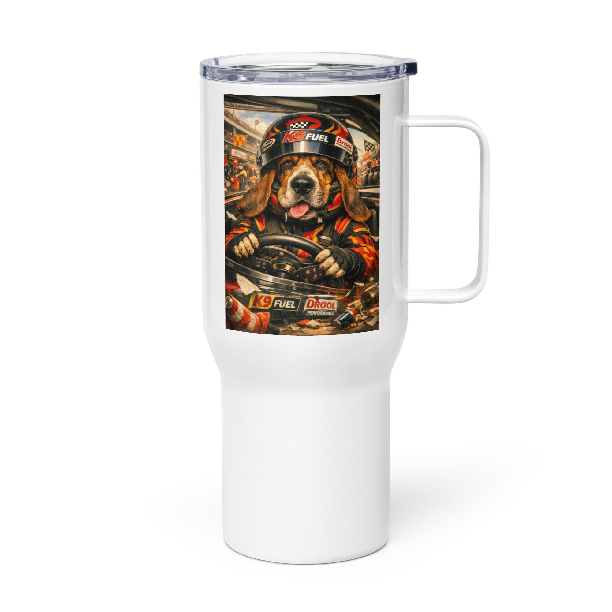 Bloodhound - NASCAR Driver - Travel Mug with a Handle