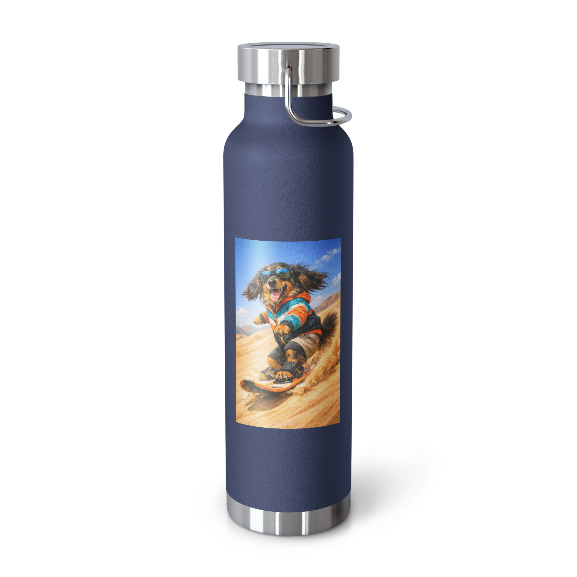 Dachshund - Sandboarding - Copper Vacuum Insulated Bottle (22oz)