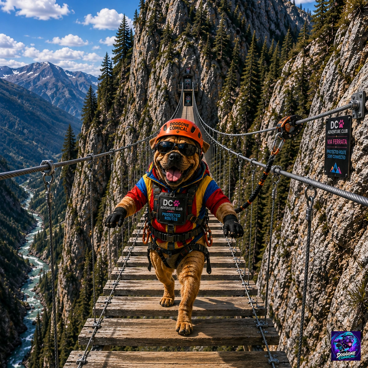 Dachshund enjoying Mountaineering