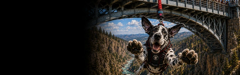 Great Dane Bungee Jump