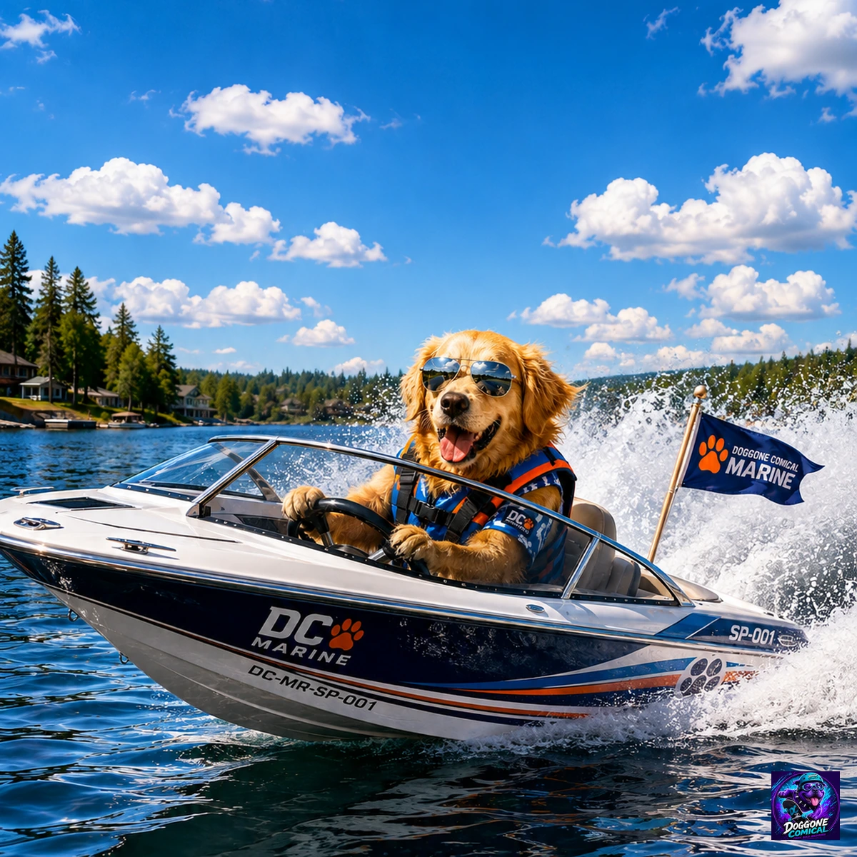 Schnoodle enjoying Flowboarding