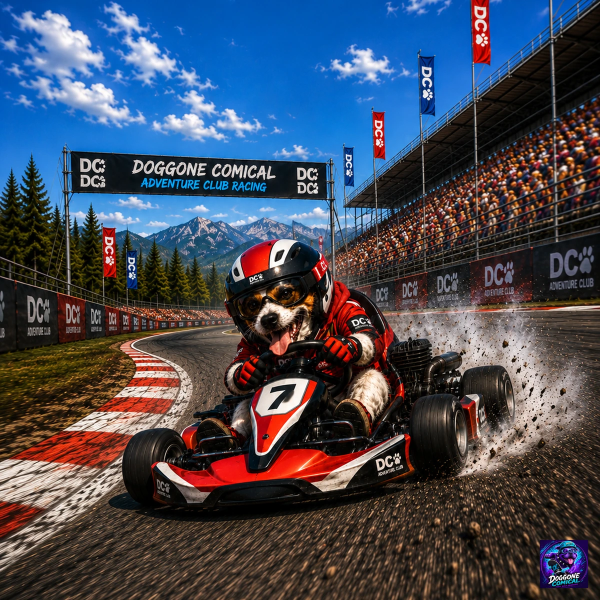 Great Dane enjoying Atv Off Roading