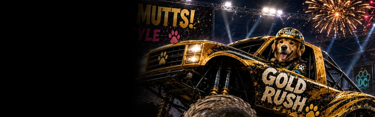 Golden Retriever Monster Truck