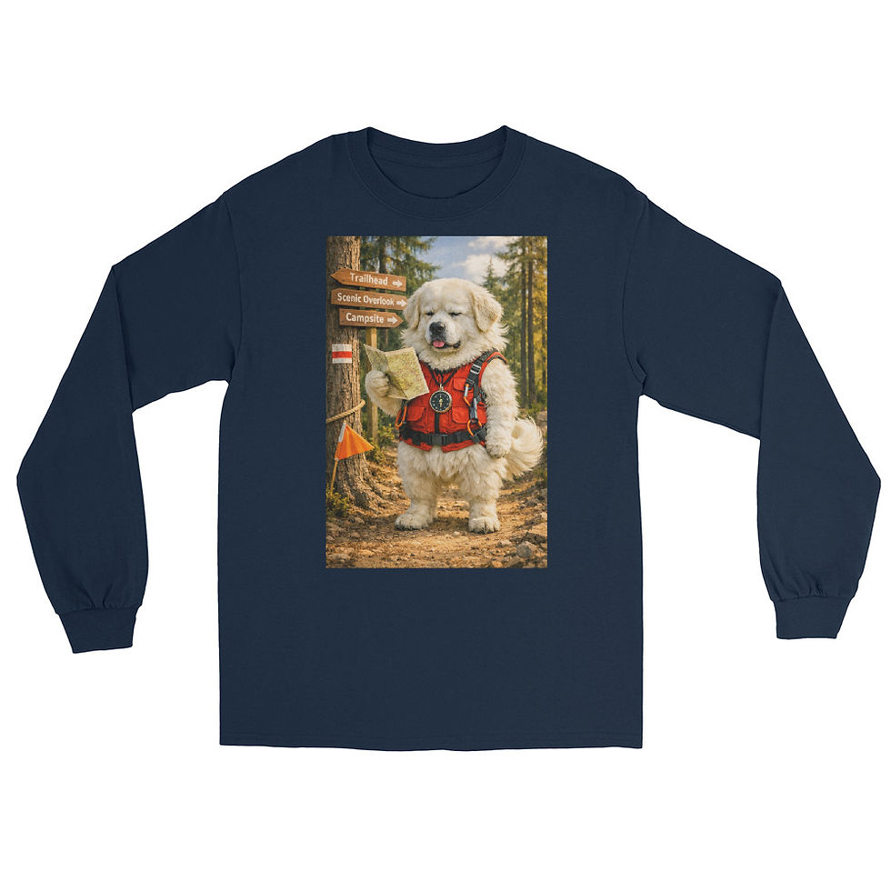 Thumbnail: Great Pyrenees - Orienteering - Unisex Long Sleeve Shirt