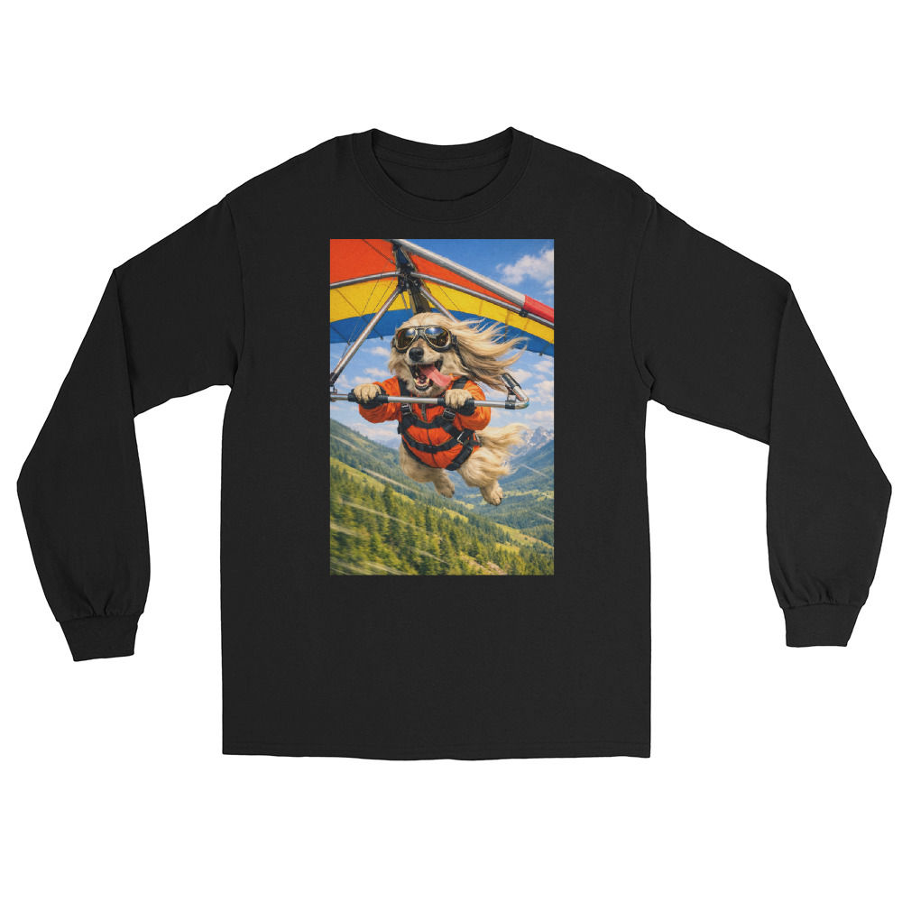 Afghan Hound - Hang Gliding - Unisex Long Sleeve Shirt