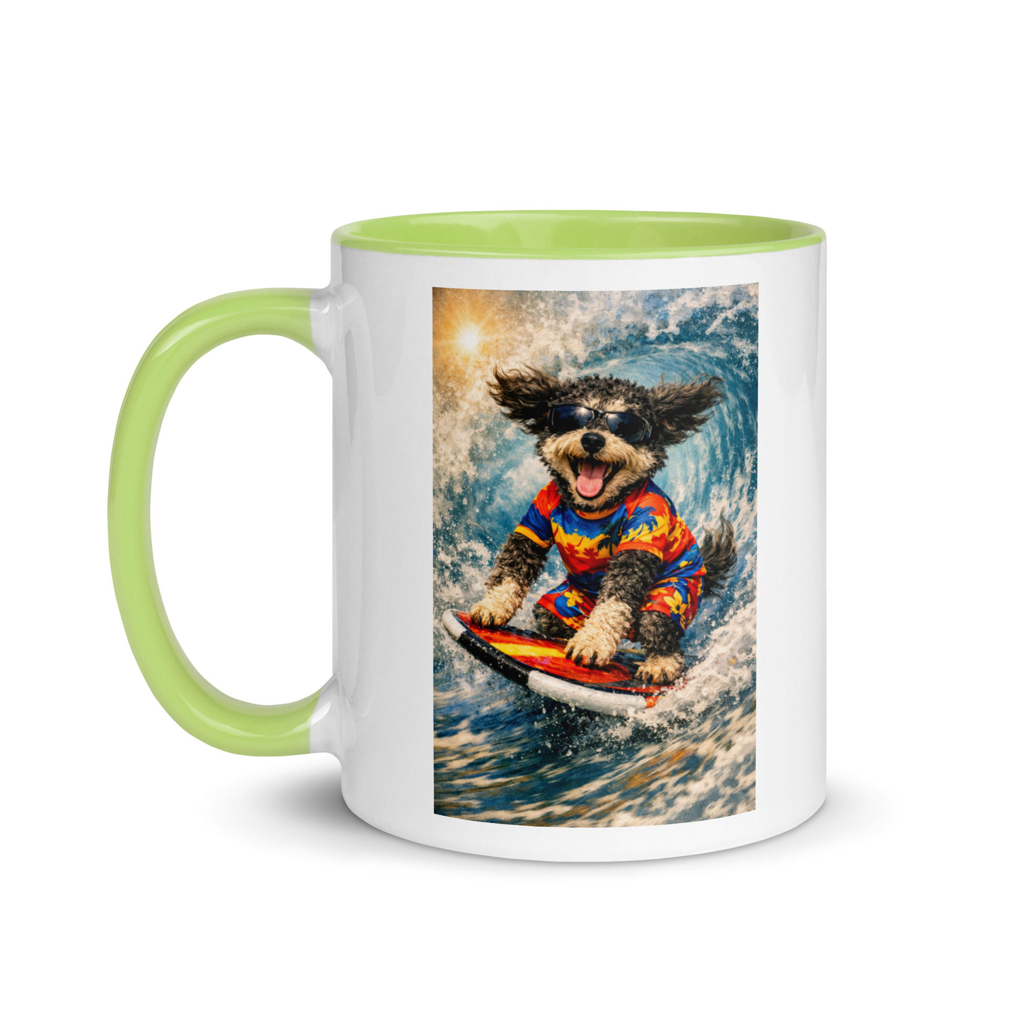Schnoodle - Flowboarding - White Ceramic Mug with Color Inside
