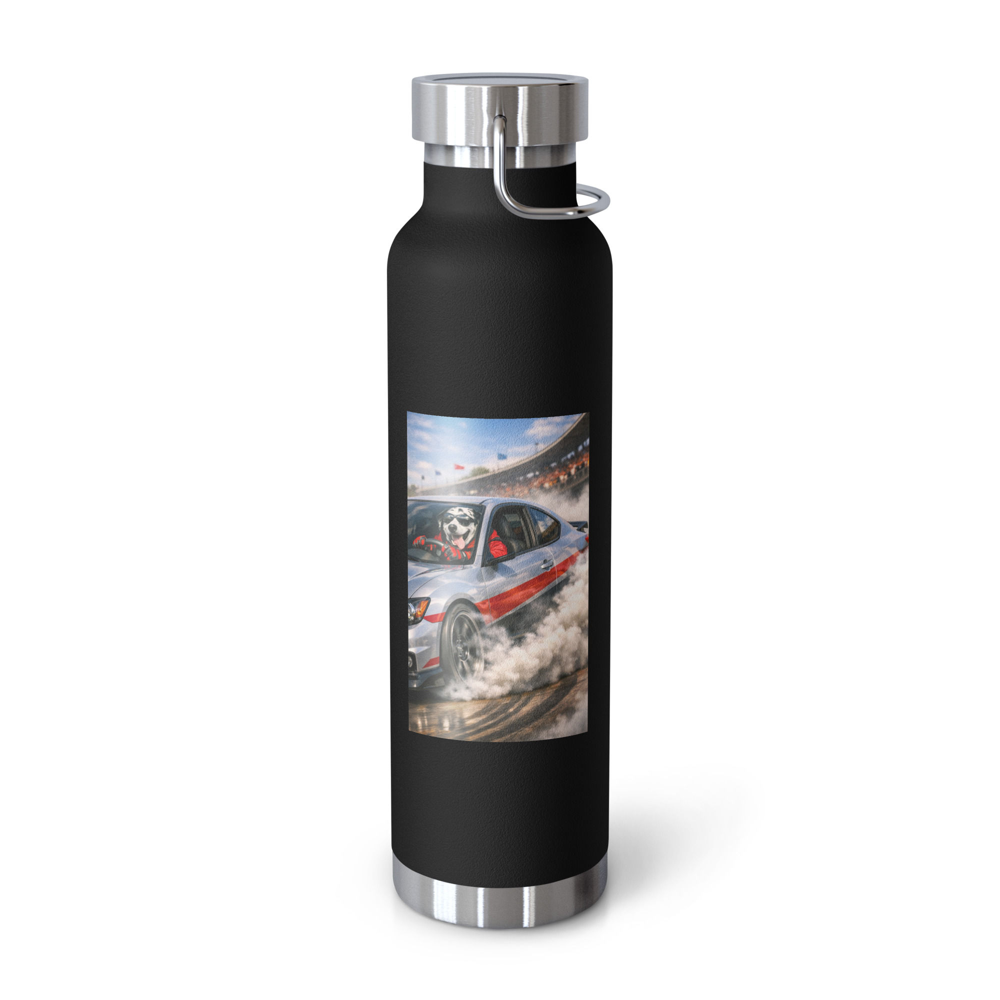 Dalmatian - Car Drifting - Copper Vacuum Insulated Bottle (22oz)