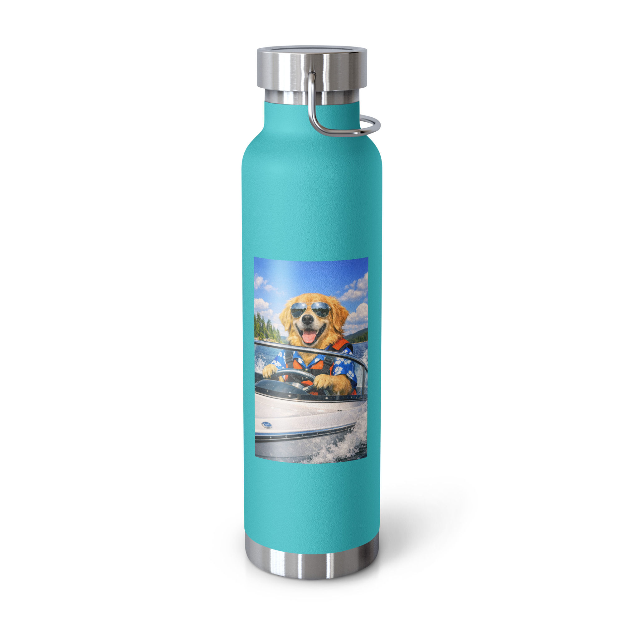 Golden Retriever - Speedboat - Copper Vacuum Insulated Bottle
