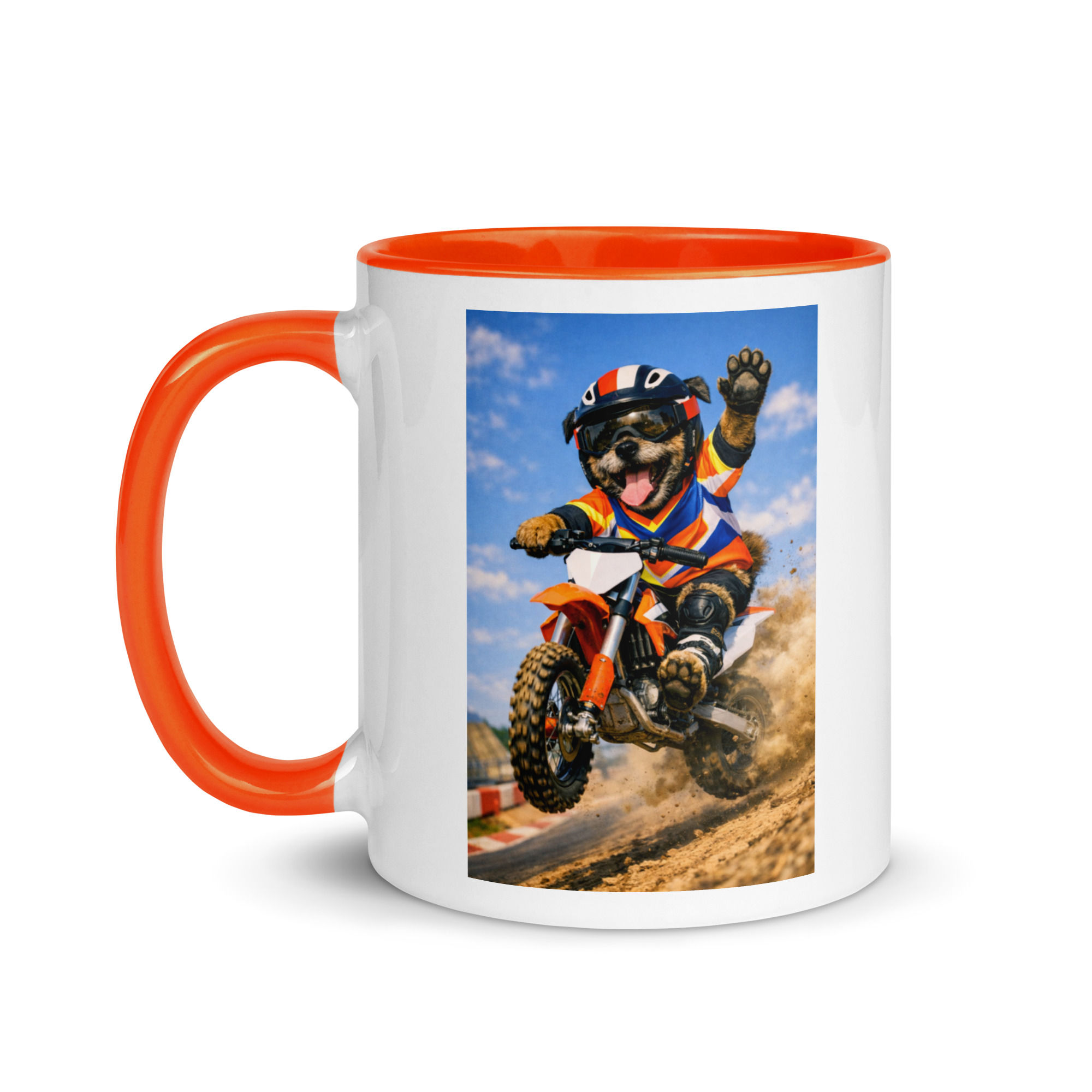 Border Terrier - FMX - White Ceramic Mug with Color Inside