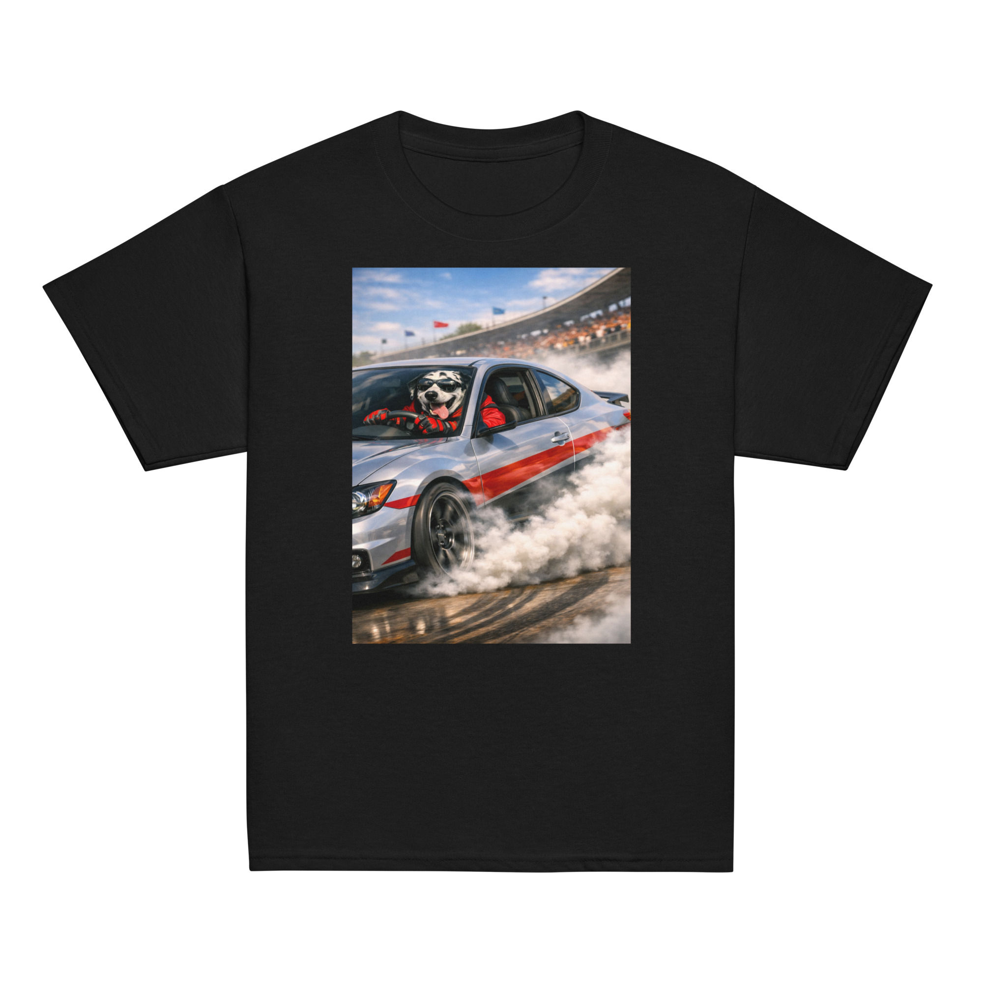 Dalmatian - Car Drifting - Youth Classic Tee