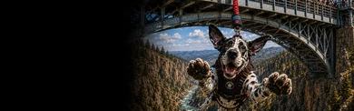 Great Dane Bungee Jump
