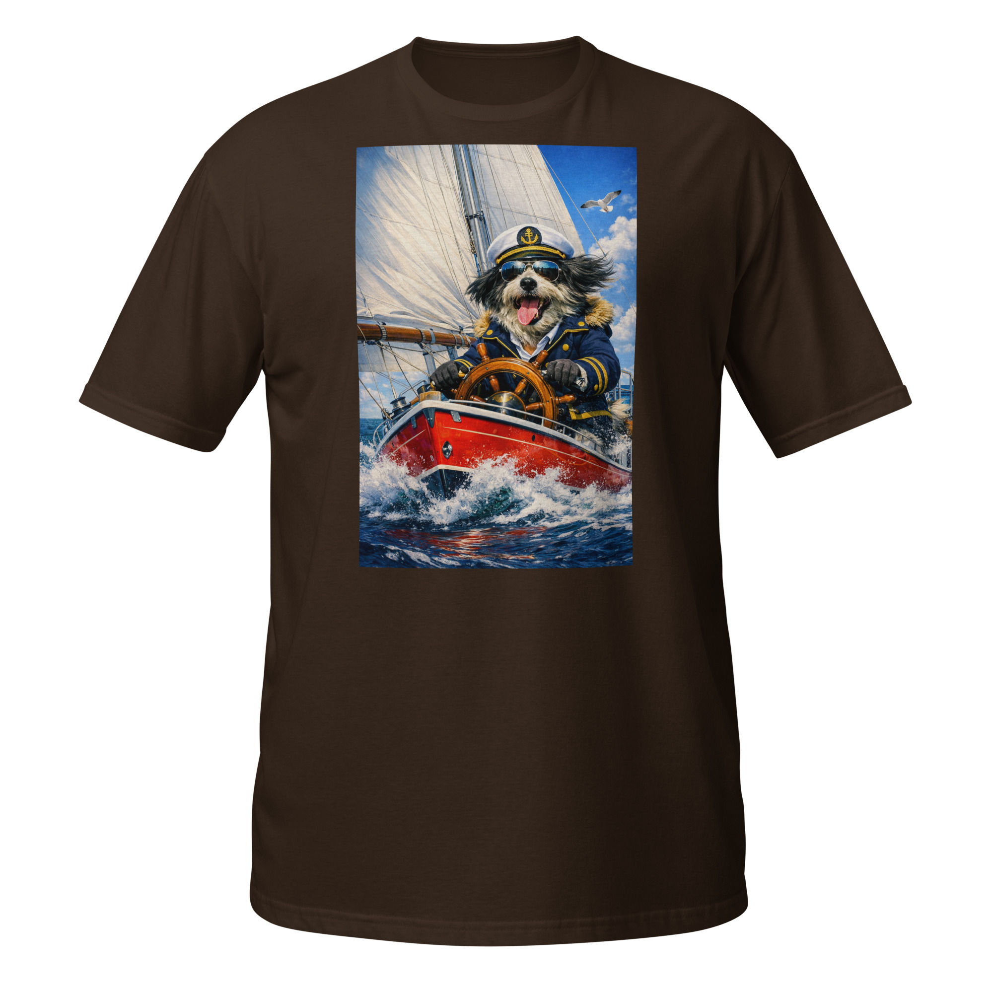 Bearded Collie - Sailing - Unisex Softstyle T-Shirt Gildan 64000