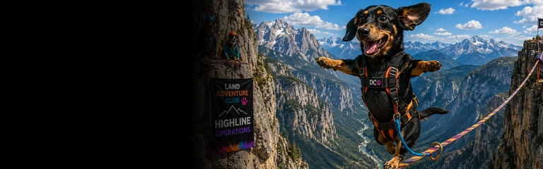 Dachshund Highlining