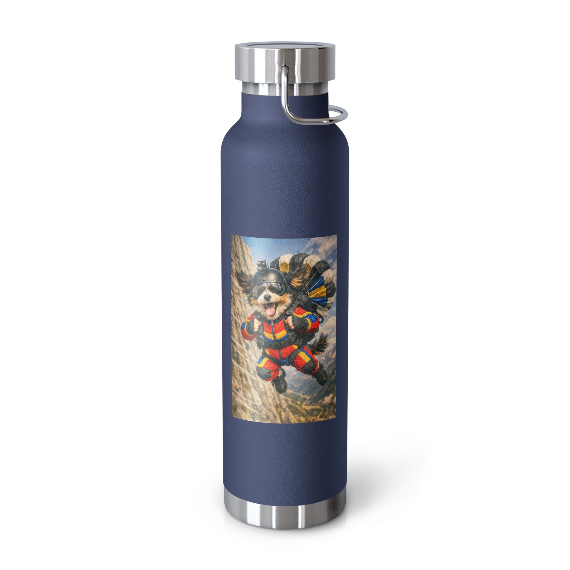 Bernedoodle - BASE Jumping - Copper Vacuum Insulated Bottle (22oz)