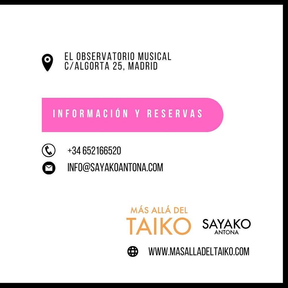 Miniatura: CLASES DE TAIKO en Madrid- Curso 10 clases JUEVES del 09/10 al 11/12 - 2025