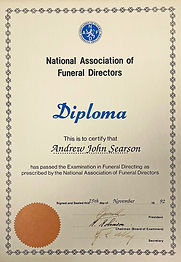 National Association of Funeral Directors DIPLOMA