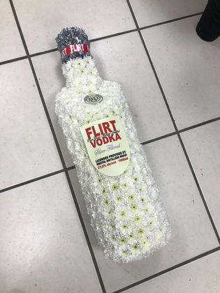 Vodka bottle funeral tribute