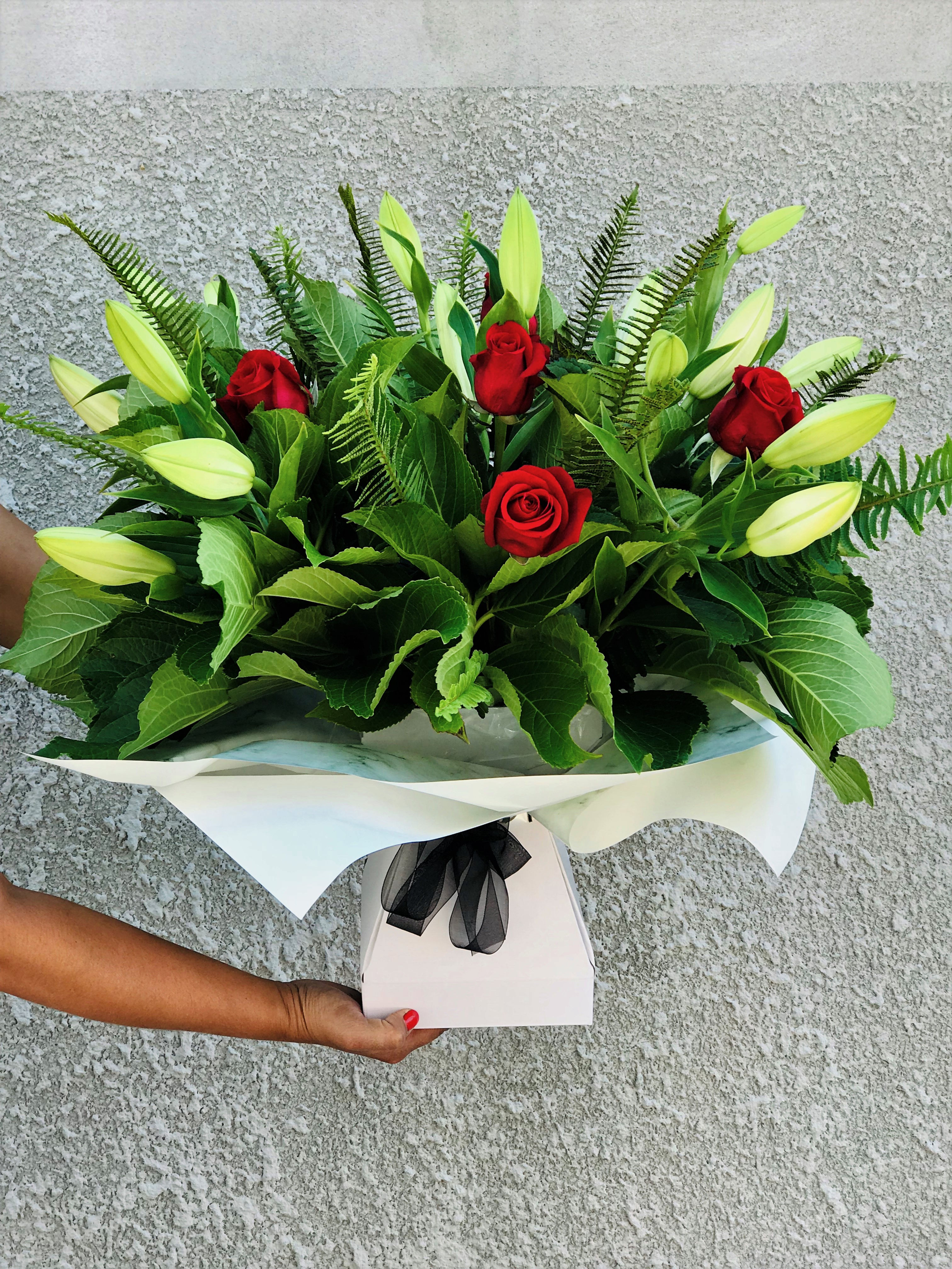 Vox Box Red Roses & Lilies