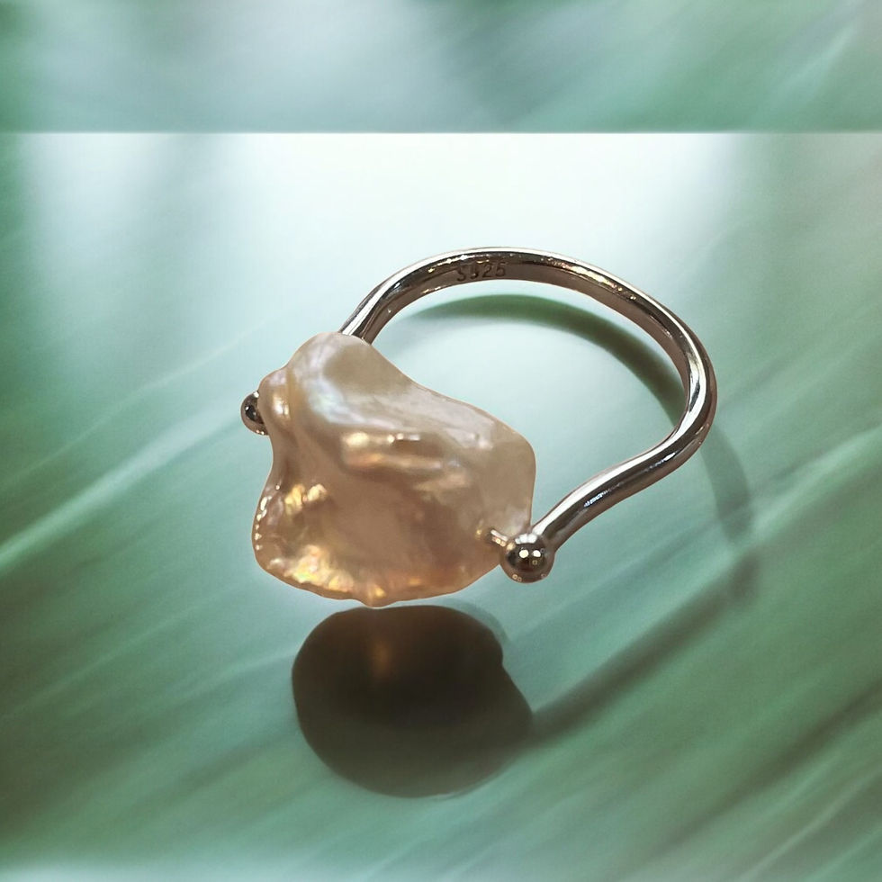 Keshi Pearl Ring in Sterling Silver