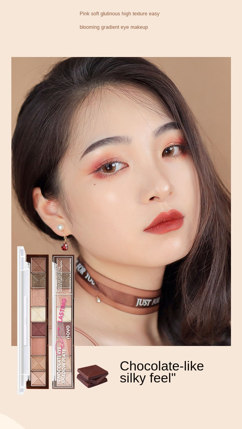Thumbnail: NOVO 8 Colors Eyeshadow Palette High Quality Shimmer and Waterproof
