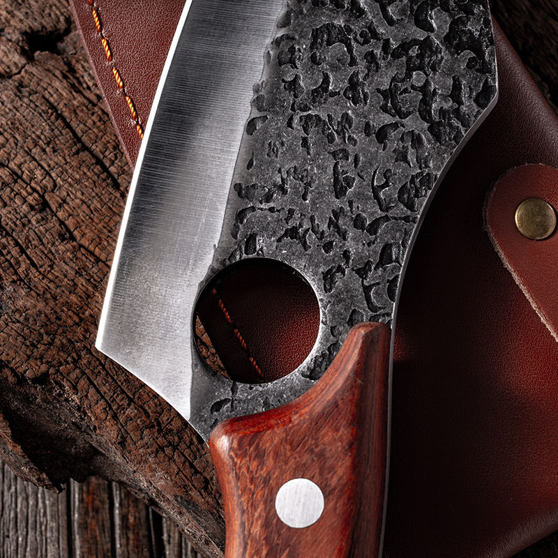 Thumbnail: 6-Inch Hand Forged High Carbon Steel Boning Knife With Cover Sheath